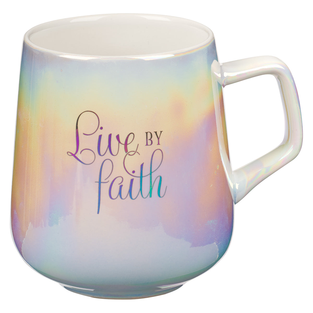 Live By Faith Pearl Ombre Ceramic Mug