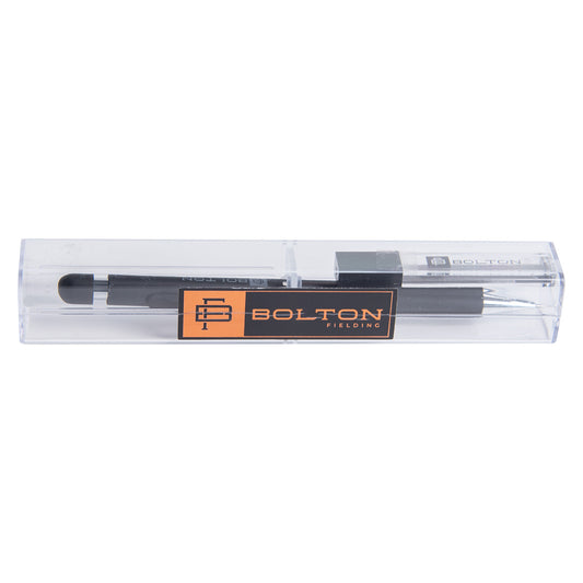 Bolton Round Clicker Black Clutch Pencil With Lead Refill In Acrylic Gift Box