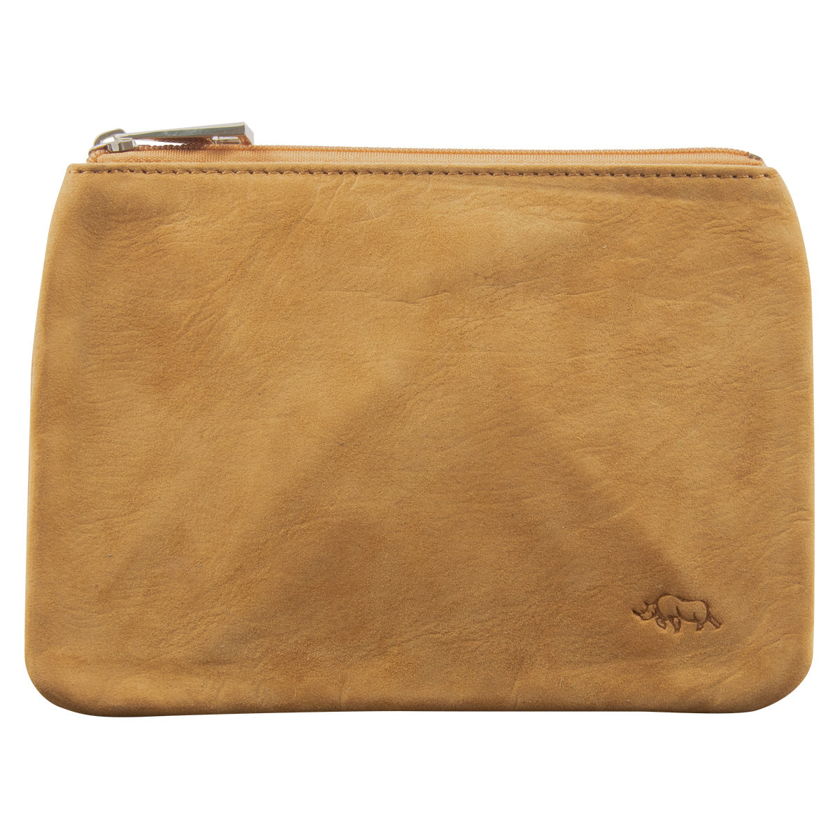 Genuine African Leather Medium Tan Coin Purse