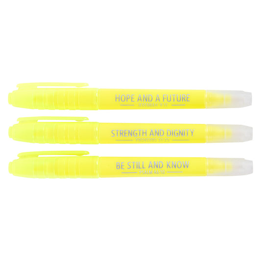 Yellow Erasable Highlighter Three-Piece Set