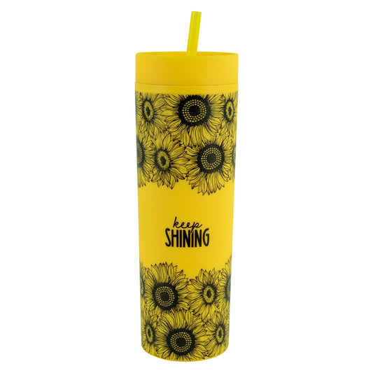 Keep Shining Plastic Tumbler With Straw