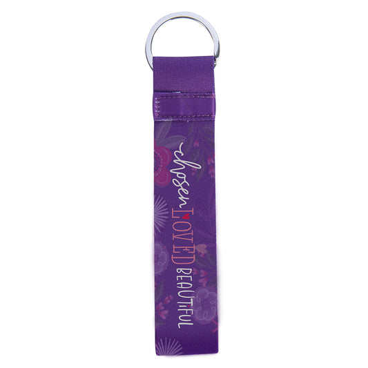 Chosen, Loved, Beautiful Wristlet Key Ring