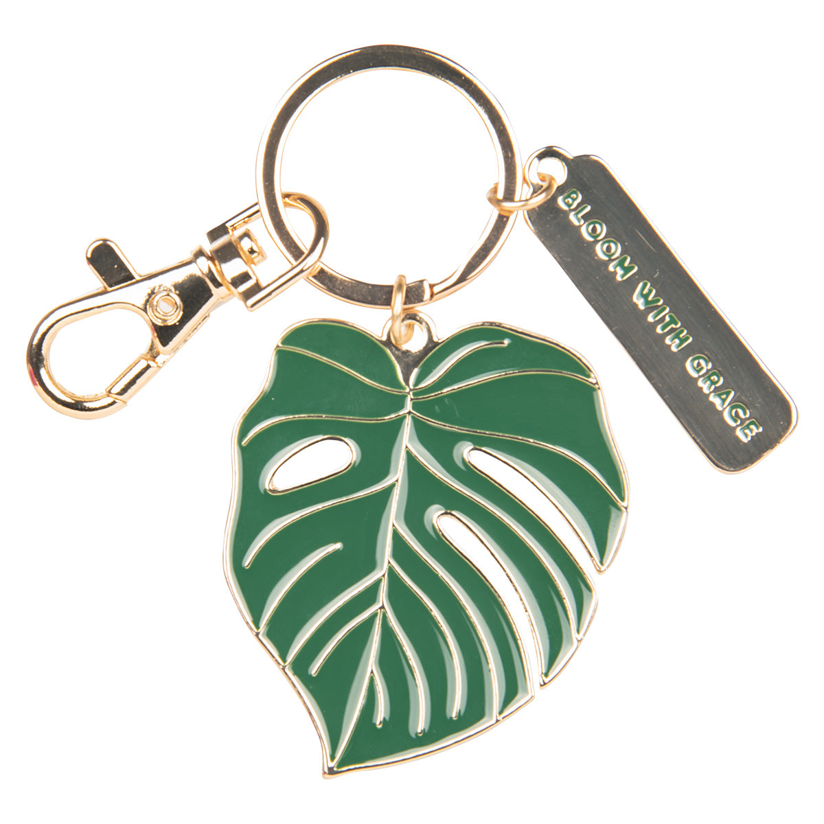 Bloom with Grace Metal Key Ring