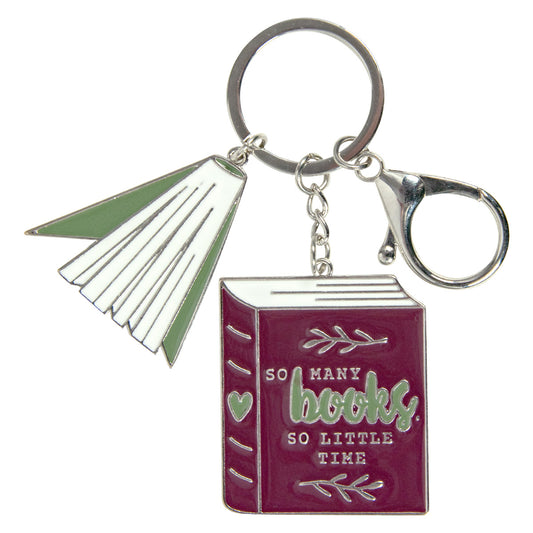 So Many Books, So Little Time Metal Key Ring