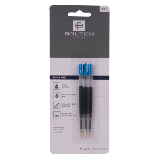 Bolton Pen Refill: Blue Ink Set Of 3