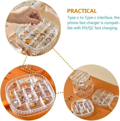 Transparent Jewellery Tray Organiser (3 Layers)