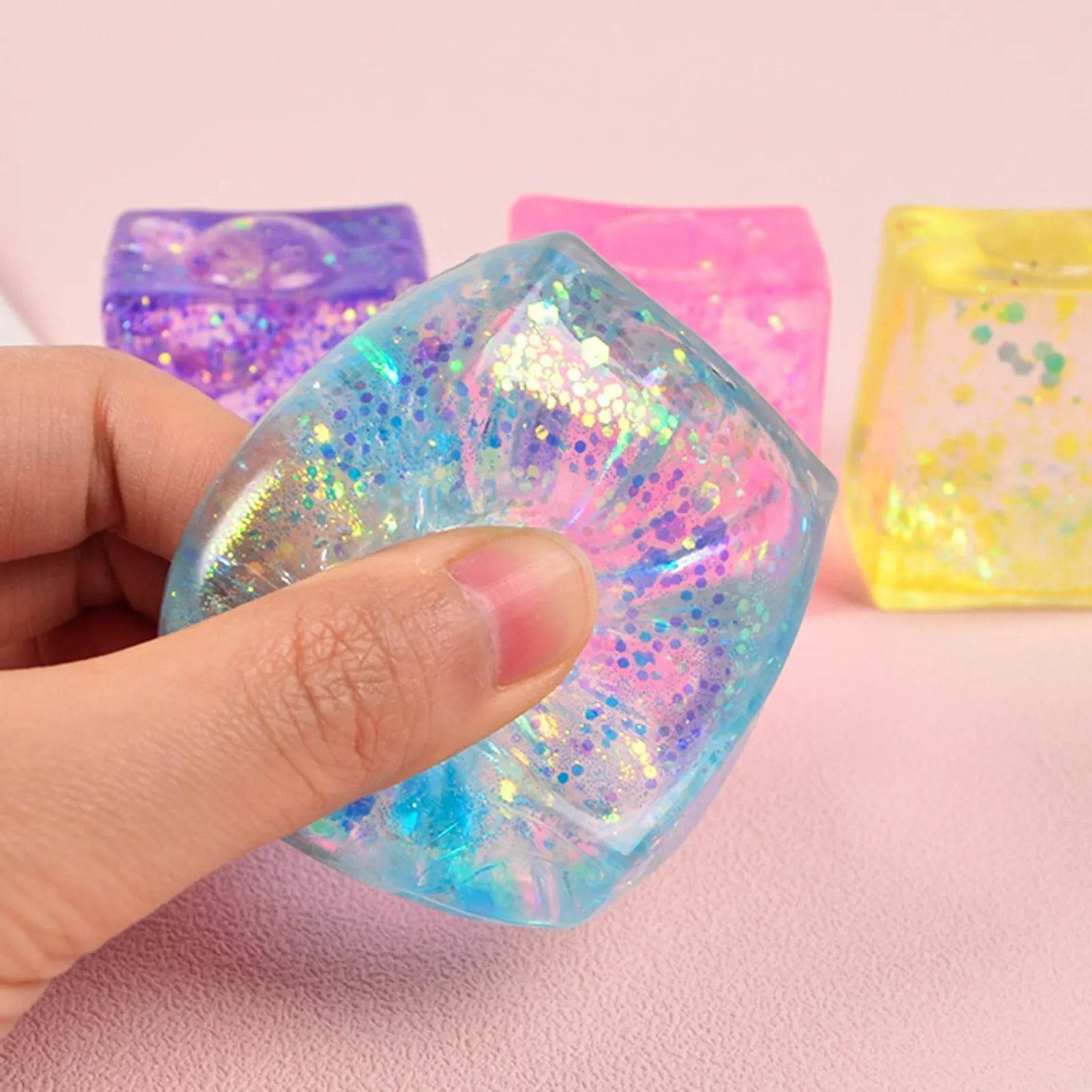 Silky Soft Sensory Ice Cube Squeeze Toy (Each) - DMC Wholesale
