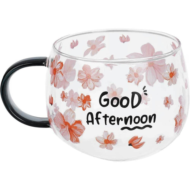 Single Wall Glass Mug (Orange)(380ml)