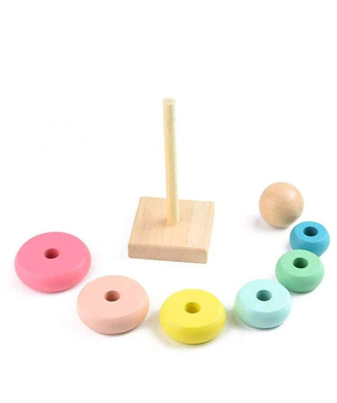 Colourful Wooden Stacking Tower (Small)