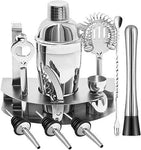 Silver Stainless Steel Cocktail Shaker Set (12 pcs)