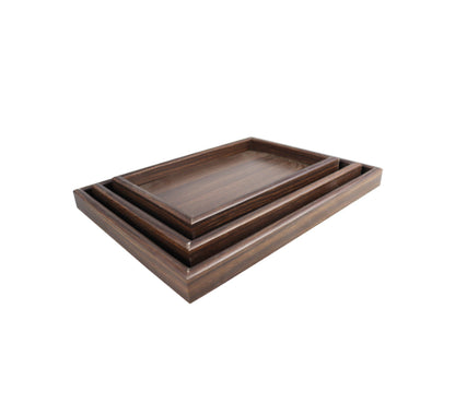 Dark Bamboo Nesting Tray Set (3 pcs)