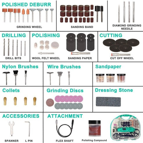 The Ultimate Rotary Mini Grinder Tool Set