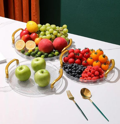 Acrylic Clear Round Serving Tray (31cm)