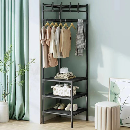 Corner Coat Rack Shelf