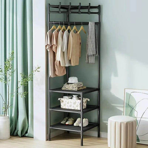 Corner Coat Rack Shelf - Alt View