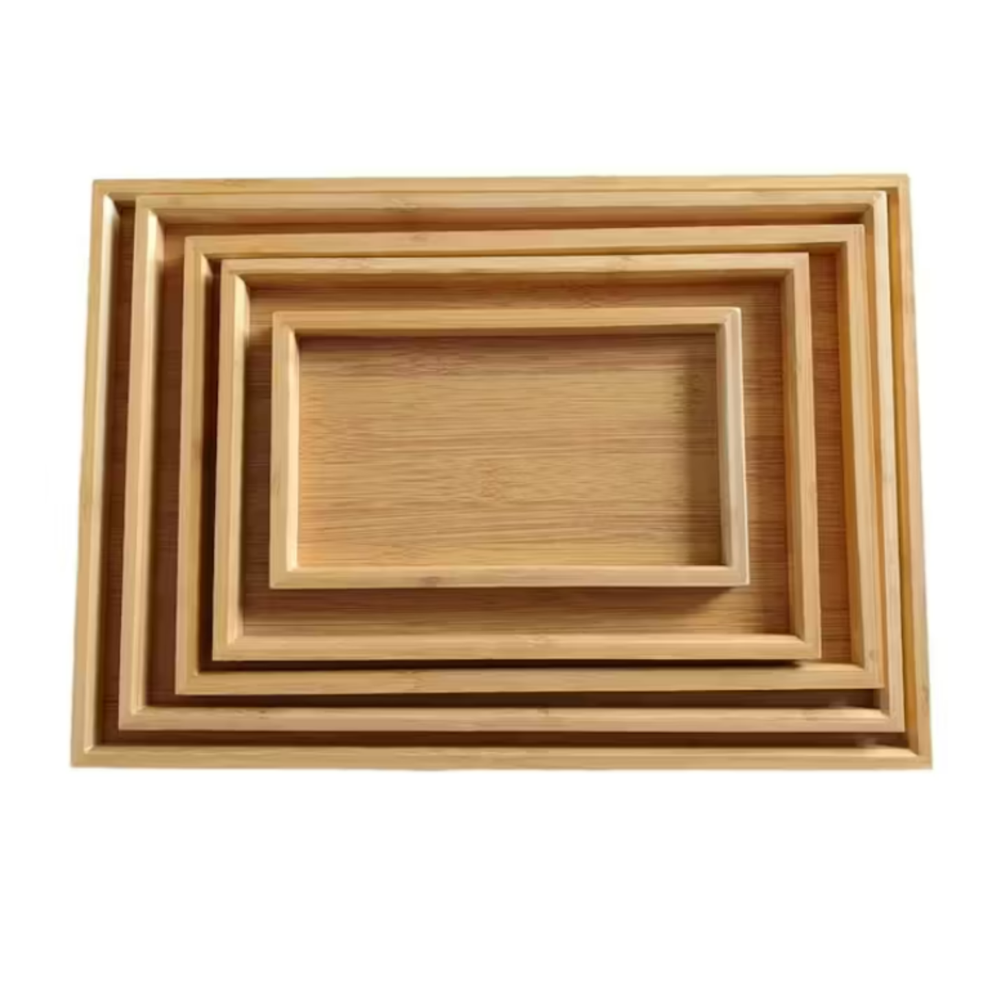 Bamboo Nesting Tray Set (5 pcs)