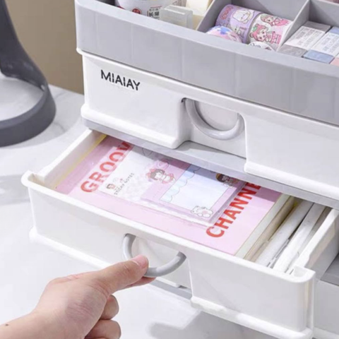 Handcrafting Multi-Drawer Organiser (3 Tier)(Grey) - Alt View