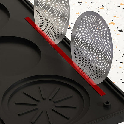 Silicone Coffee Machine Mat Set (2 pcs)(Black)