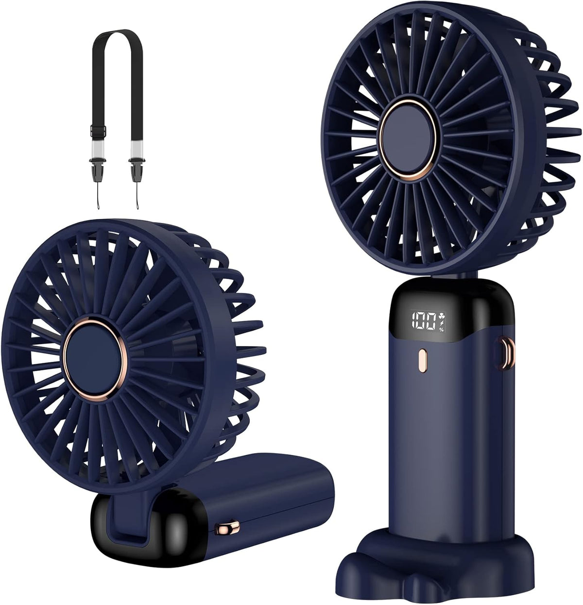 Mini Portable Fan USB Rechargeable With Digital Display