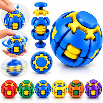 Press-Launch Spinning Top Ball Toy Set