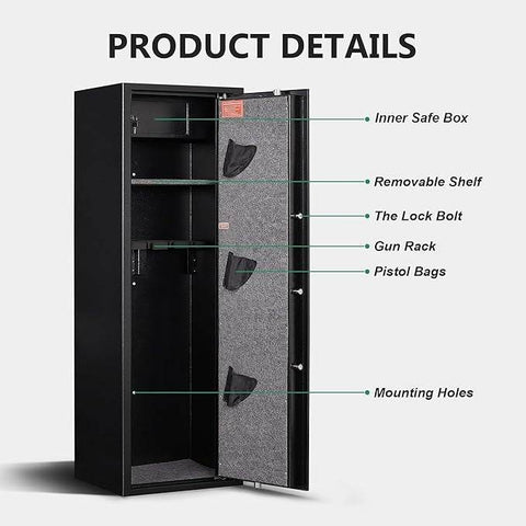 Gun Cabinet Save for Rifles and Pistols - Alt View