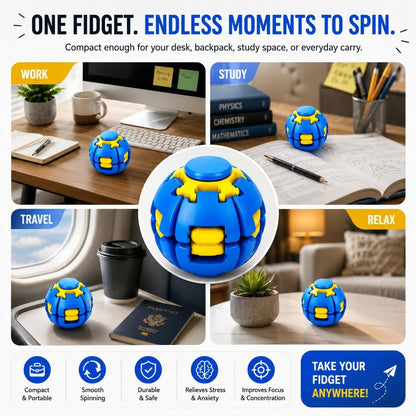 Press-Launch Spinning Top Ball Toy Set