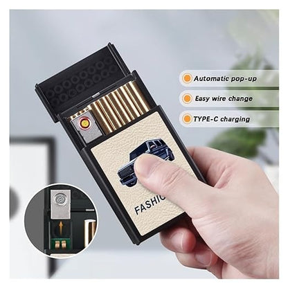 Cigarette Case with build-in Rechargeable Lighter