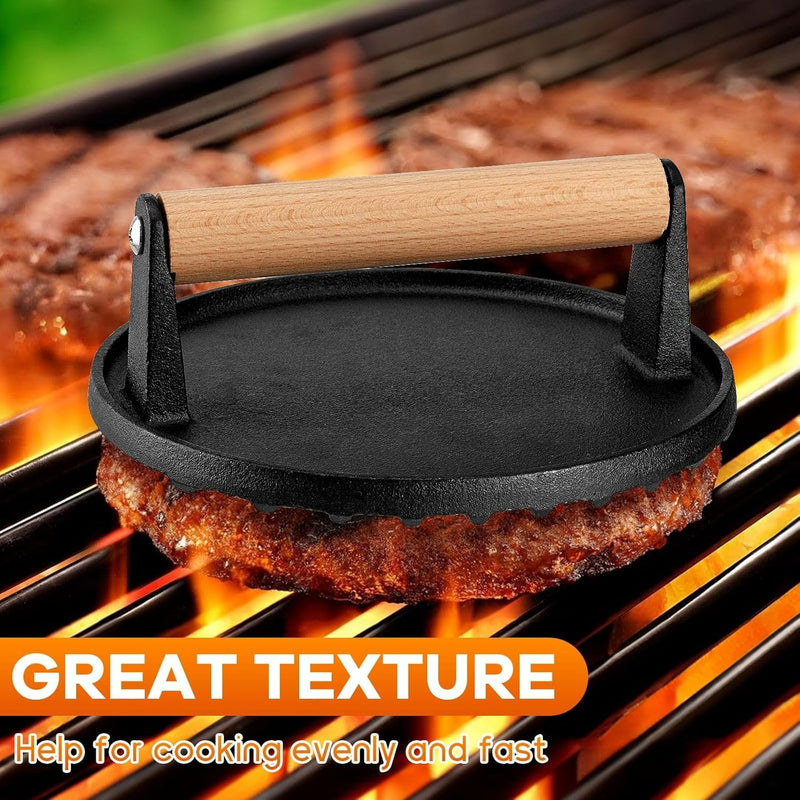 Cast Iron Grill Burger Press (17cm)