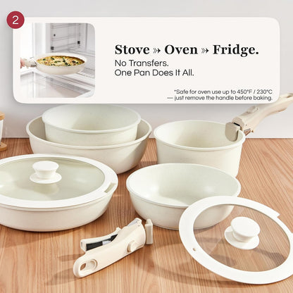 Detachable Handle Cookware Set
