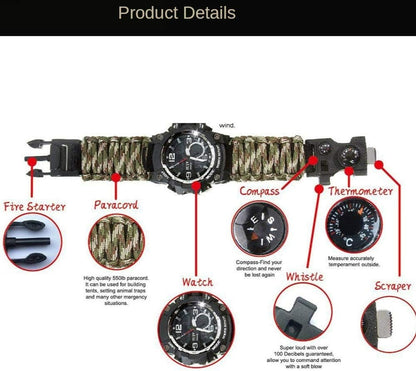 Military Tactical Paracord Watch