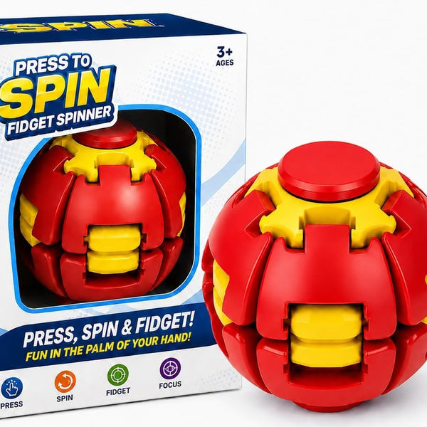 Press-Launch Spinning Top Ball Toy Set