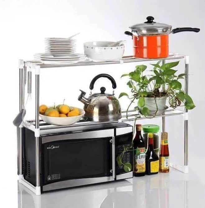 Expandable Microwave Oven Organiser Shelves (2 Tier)