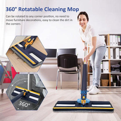 H-Shape Rotatable Adjustable Squeeze Mop