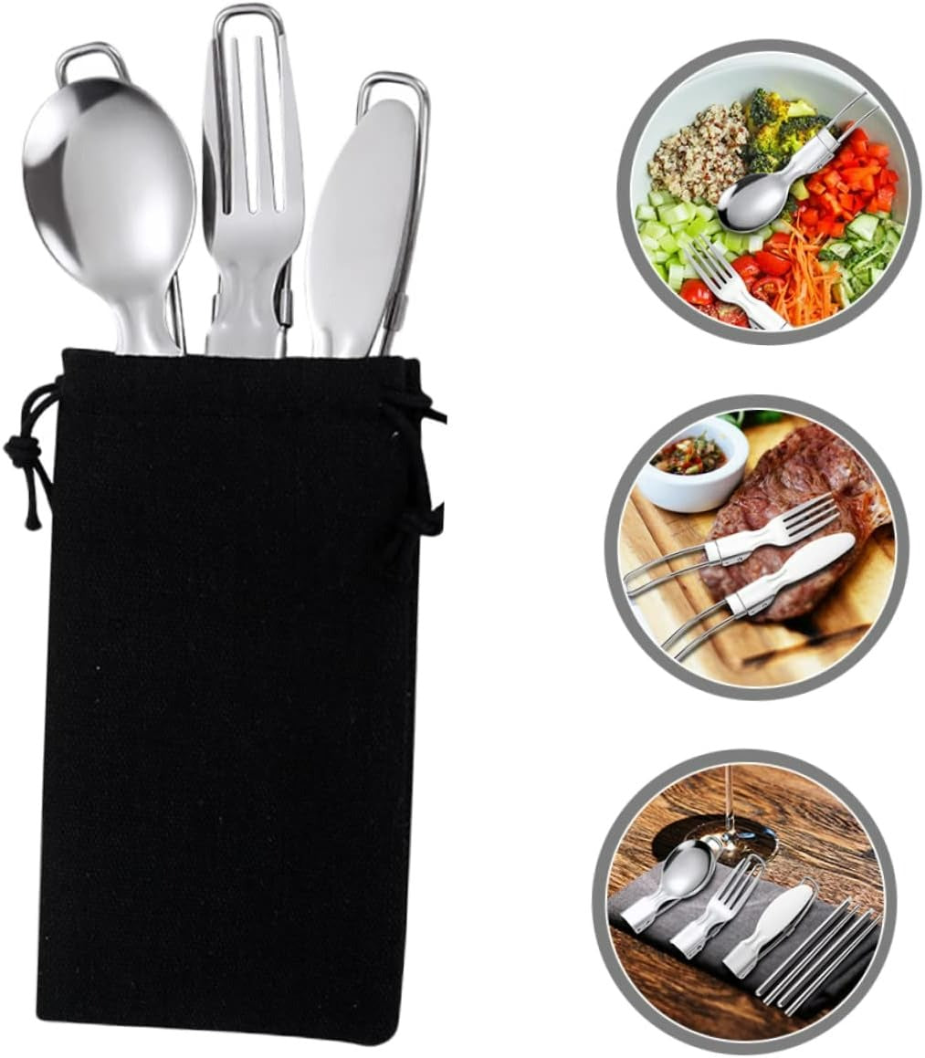 Folding Travel Tableware Cutlery Set (4 pcs)