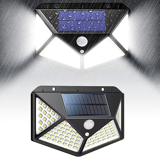 Large Four Direction Outdoor Solar Wall Lamp