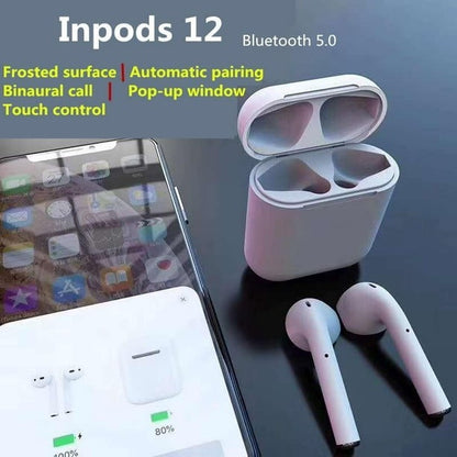 Wireless Ear pods With Charging Case (White)