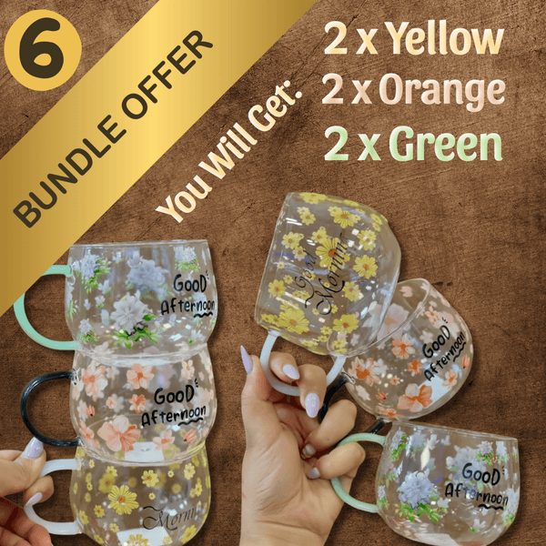 Single Wall Glass Mug (6 pcs)