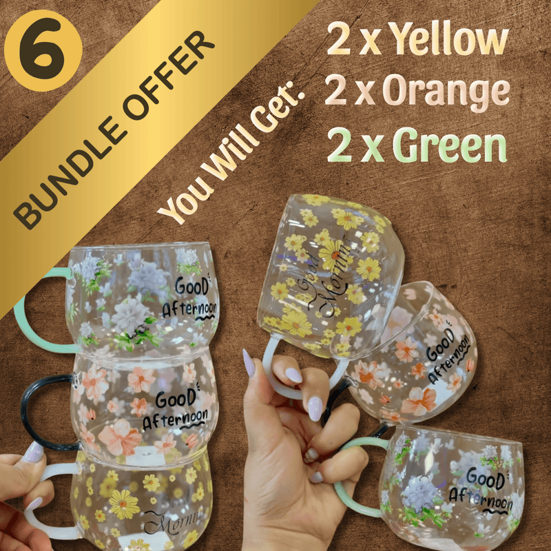 Single Wall Glass Mug (6 pcs)