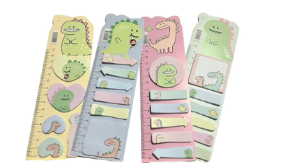 Dinosaur Sticky Note Ruler Memo Pad (Green)