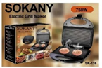 Compact Indoor Electric Grill Maker - Alt View