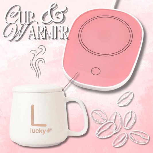 Special Edition Coffee Cup Warmer Set (Pink And White) - DMC Wholesale
