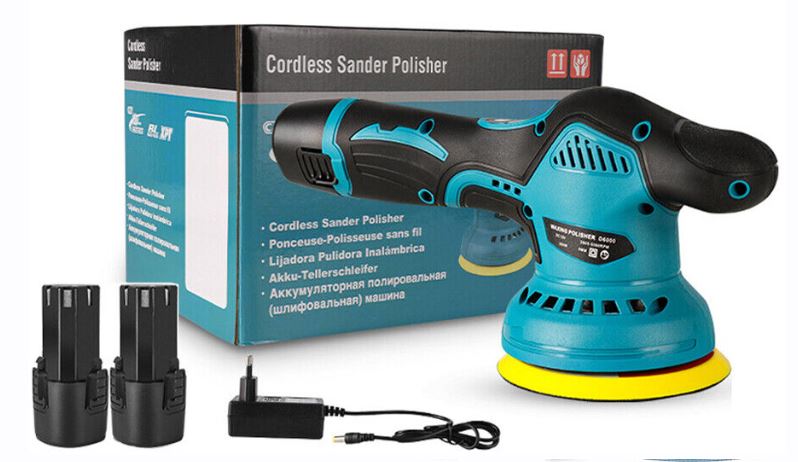 Cordless Polisher, Buffer, Sander (12V) (2 Batteries)