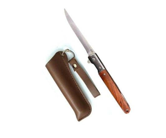 Outdoor Switchblade With Leather Pouch (Each)