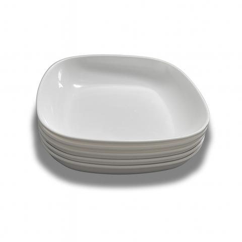 Rounded Square Melamine Bowls (20cm)(6 pcs) - Alt View