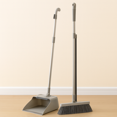 Foldable Broom and Dustpan Set