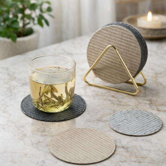 Round Woven Coaster Set (10cm)(6 pcs)