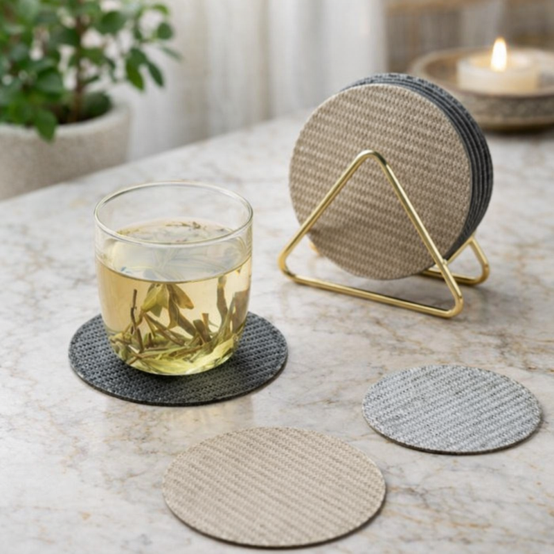 Round Woven Coaster Set (16cm)(6 pcs)