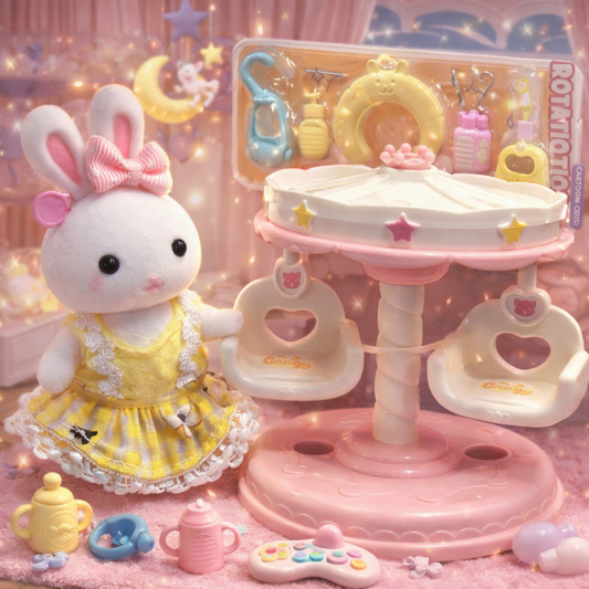 Mother Rabbit With Playful Swing Scene Toy Set (9 pcs)(Nursery Collection)