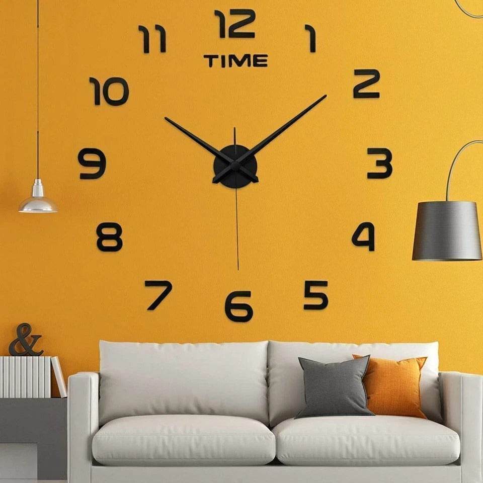 DIY Modern 3D Wall Clock (Black)(60-70cm) - DMC Wholesale