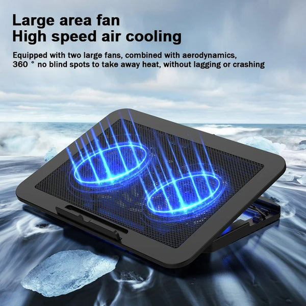 Dual Fine Tech Laptop Cooler Pad
